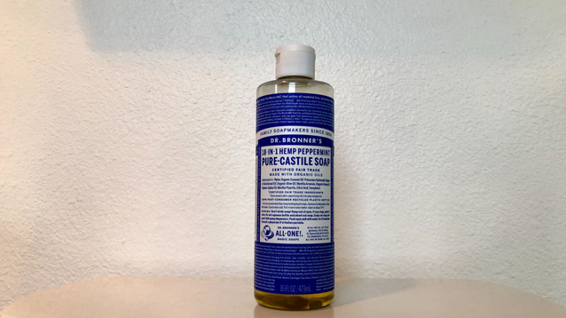 Dr. Bronner’s can be used for just about anything cleaning-related, but it really excels at getting bad smells out of fabrics.